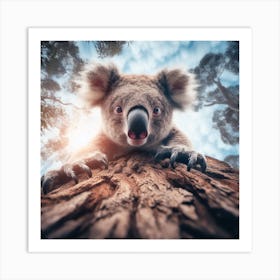 Koala Bear In Tree Art Print