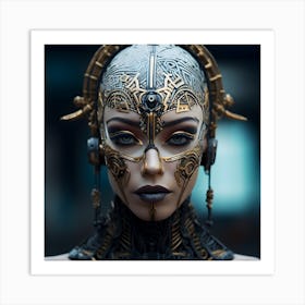 Cyberpunk Woman Art Print