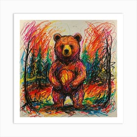 Bear In The Forest 1 Art Print