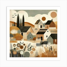 Country Life Canvas Print Art Print