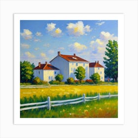 Scenic Structures Houses with Open Skies Farm House Art Print