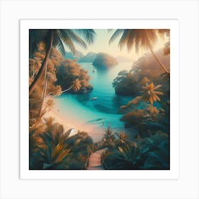 Tropical Beach Art Print