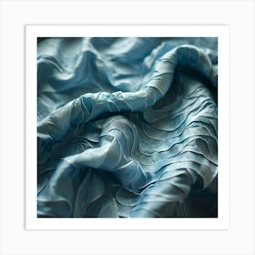 Abstract Texture Crinkled Patterned Paper Zigzag Folds Interwoven Creases Casting Subtle Shadows (5) Art Print