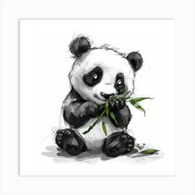 Cute Panda Art Print