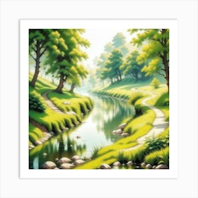 Landscape Painting 202 Art Print