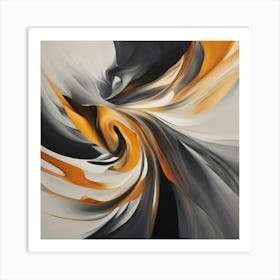 Black and White Abstract Art 115 Art Print