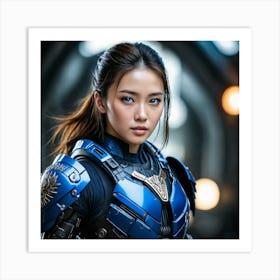 Asian Woman In Armor 1 Art Print