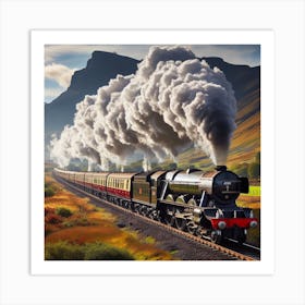 Steam Train In Scotland Art Print