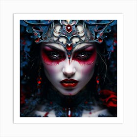 Watercolor Vampire Studio Photography Complex Details High Detail Art Print