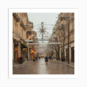 Street Scene In Paris Art Print