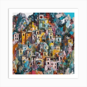 City In The Mountains Art Print