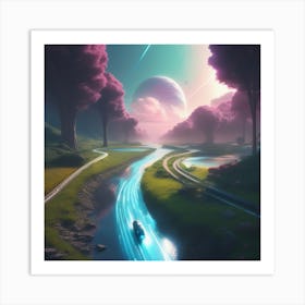 Space Landscape 7 Art Print