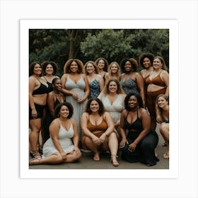 Group Of Women In Bikinis 1 Art Print