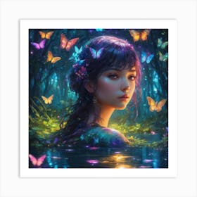 Butterfly Girl Art Print