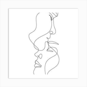 Single Line Drawing Art Print