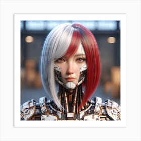 Cyborg Girl 1 Art Print