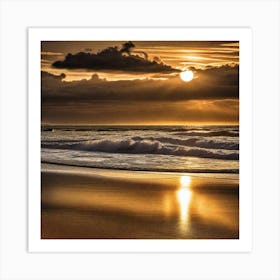 Sunset On The Beach 789 Art Print