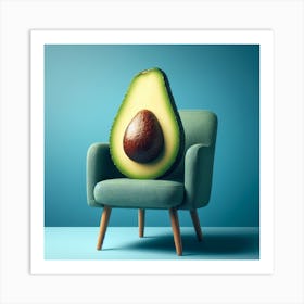 Avocado On A Chair 6 Art Print