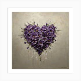 Heart Of Purple Art Print