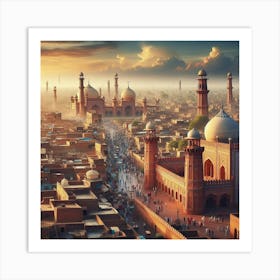 Sunrise In A City Art Print