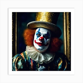 Clown Study, Curious Clown Art Print