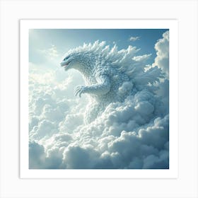 Godzilla In The Clouds 1 Art Print