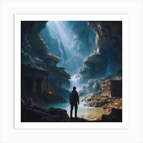 Man In A Cave Art Print