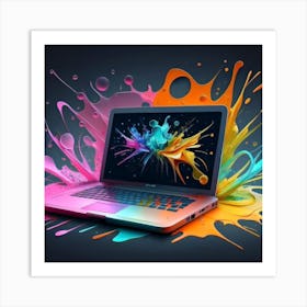 Colorful Splashes Art Print