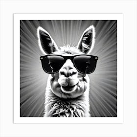 Llama In Sunglasses 3 Art Print