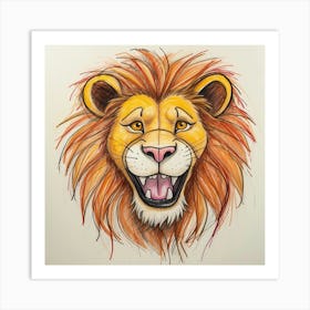 Lion Head 6 Art Print