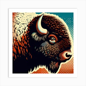 Bison Canvas Print Art Print