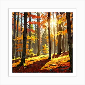 Autumn Forest 9 Art Print