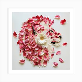 Floral Lion Art Print