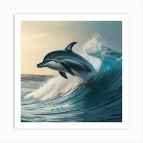 Dolphin In The Ocean Art Print