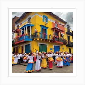 Colorful Colombia Art Print