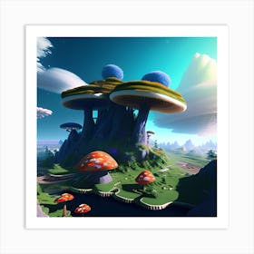 Mushroom Island 6 Art Print