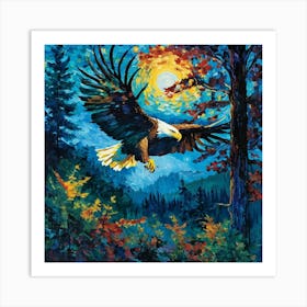 Eagle In Flight Art Print