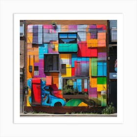 Colorful Street In Toronto Art Print