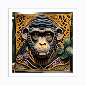Monkey Head Bohemian Wall Art Art Print