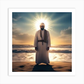 Islamic Prophet On The Beach Art Print