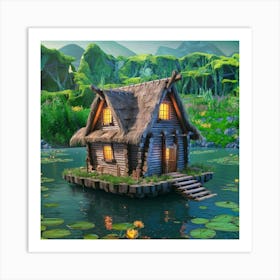 House On A Lake 1 Art Print