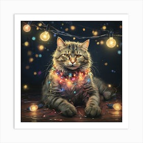 Christmas Cat 5 Art Print