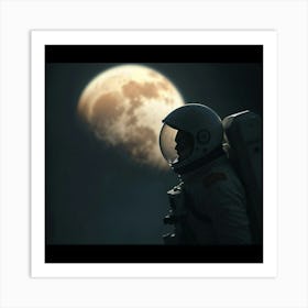 Astronaut In Space Art Print