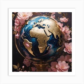 World Globe Art Print