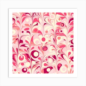 Pink Marble Pattern Art Print