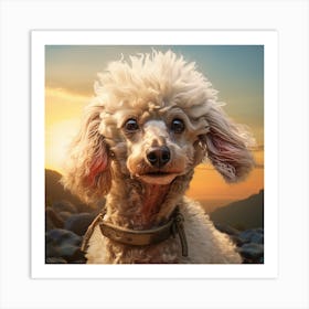 Portrait Of A Poodle 1 Art Print