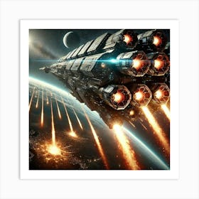 Gravity Harbinger Orbital Bombardment Cannons Converted Art Print