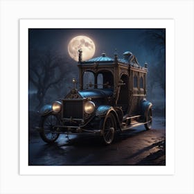 Ghost Car At Night 1 Art Print