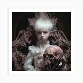 Child With A Skull Art Print