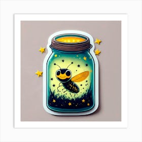 Bee In Jar Art Print